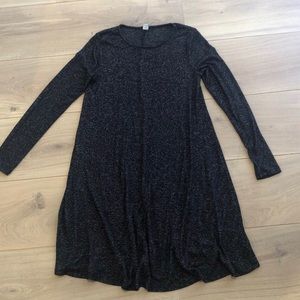 Grey long sleeve swing dress